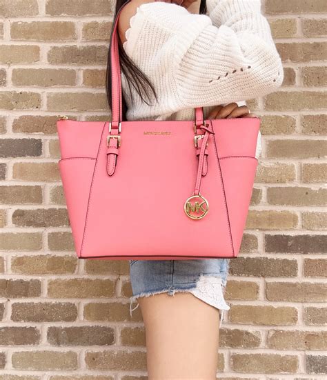 michael kors charlotte tote pink|michael kors charlotte large.